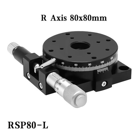 360 Degree Rotary Sliding Table Table R Axis 80mm RSP80-L Angle Manual Adjustment Platform Optical Micrometer in Saudi Arabia