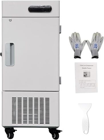 28L Ultra Low Temperature Freezer,-13/-40/-76/-123℉ Upright Laboratory Refrigerator,Low Temperature Lab Refrigerator for Laboratory Samples Storage,Flash Freezer with LED Digital Display (-60℃) in Kuwait