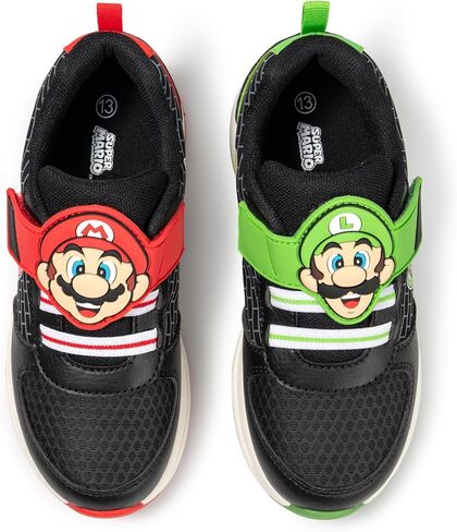 Mario و Luigi Kids Sneakers الأولاد يضيءون الخطاف والحلقة in Saudi Arabia