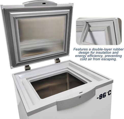 TECHTONGDA -122°F / -86℃ Ultra Low Temperature Freezer 28L Laboratory Refrigerator for Biological Samples, High-End Seafood and Dry Ice Storage in Kuwait