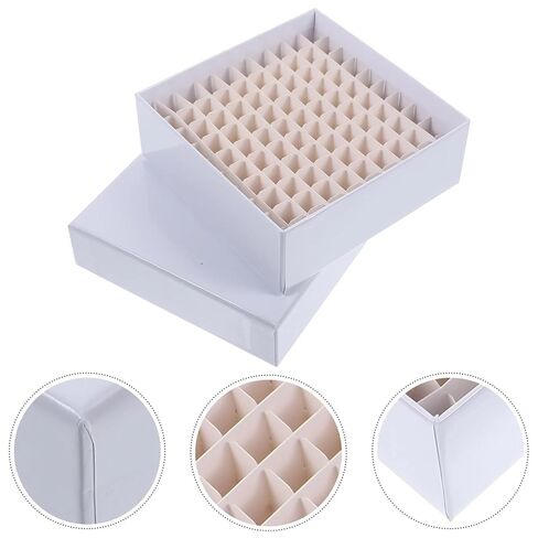 Cardboard Freezer Box 10Pcs Tube Box Laboratory Microcentrifuge Holder Cryobox Storage Rack Container Cryogenic for Paper Freezer for Centrifuge Freezer Laboratory in Saudi Arabia