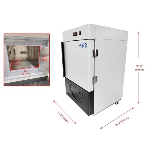 INTSUPERMAI Ultra Low Temperature Storage Box Temperature Range -15℃ to -45℃ Ultra-Low Temp Freezer Storage Refrigerator for Sample Seafood Ice Cream Storage 110V 30L in Kuwait