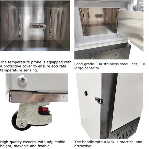 INTSUPERMAI Ultra Low Temperature Storage Box Temperature Range -15℃ to -45℃ Ultra-Low Temp Freezer Storage Refrigerator for Sample Seafood Ice Cream Storage 110V 30L in Kuwait