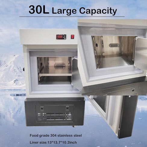 Ultra Low-temperature Freezer -45°C/-49°F Portable Lab Cryogenic Freezer 30L for Laboratory Samples Storage Electronics Chemistry in Kuwait