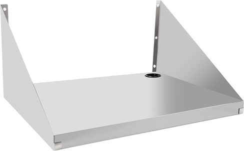 Stainless Steel Microwave Shelf Wall Mount, 18" x 24" Commercial Heavy Duty Metal Appliance Wall Mounted Shelf, 200 lb Commercial Microwave Rack for Restaurant, Kitchen, Bar and Shop in Saudi Arabia