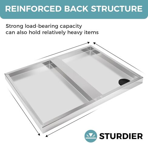 Stainless Steel Microwave Shelf Wall Mount, 18" x 24" Commercial Heavy Duty Metal Appliance Wall Mounted Shelf, 200 lb Commercial Microwave Rack for Restaurant, Kitchen, Bar and Shop in Saudi Arabia