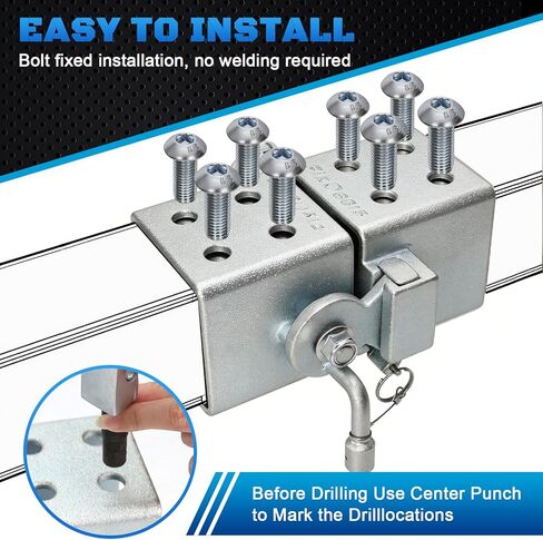 طقم لسان المقطورة القابل للطي، يوفر مساحة تخزين، تصنيف 5000 رطل، لسان مقطورة 3 × 3 بوصة، فولاذ عالي الكربون مقاوم للتآكل والصدأ، قفل مزدوج، سهل التركيب، ضمان لمدة 5 سنوات in Kuwait