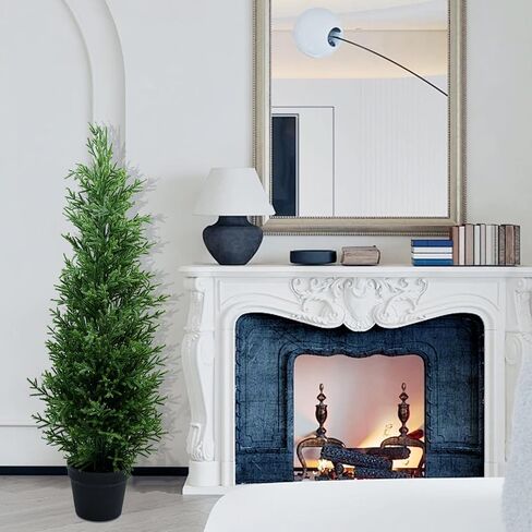 Artificial Olive Tree Plant Indoor 6FT(72inch)- Artificial Tall Silk Olive Trees Home Decor Indoor, Potted Planter Fake Faux Plants Indoor with Lifelike Branches and Fruits for Home Office Decor in Kuwait