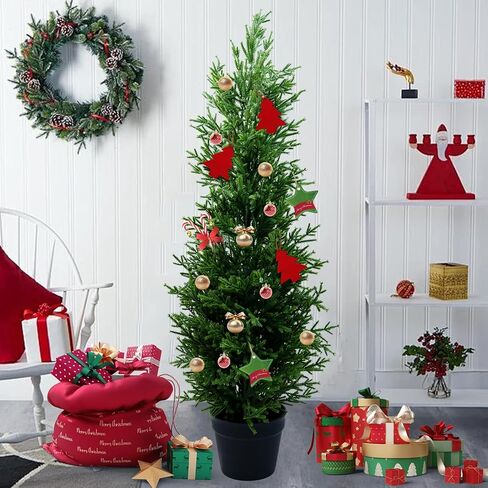 Artificial Olive Tree Plant Indoor 6FT(72inch)- Artificial Tall Silk Olive Trees Home Decor Indoor, Potted Planter Fake Faux Plants Indoor with Lifelike Branches and Fruits for Home Office Decor in Kuwait