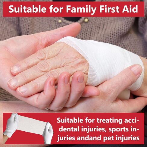 40 Pack Gauze Rolls, 3 in x 4.1 Yards, Premium Gauze Wrap Roll for Wounds, Bandage Wrap Rolled Gauzes, Mummy Wraps, Individually Wrapped in Saudi Arabia