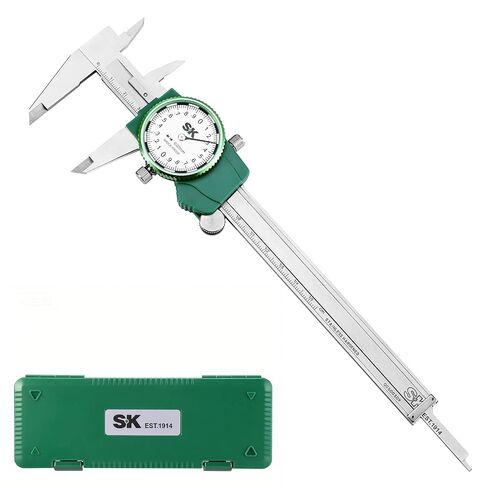 SK Metric Dial Caliper, 150mm Caliper Measuring Tool with Shock-Proof Design, 4 Measurement Methods Stainless Steel Calipers, ±0.03mm Accuracy in Saudi Arabia