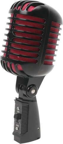 Marsrut Vintage Microphone, Retro Classic Old School Dynamic Vocal Mic, Unidirectional Cardioid Style Compatible with XLR Cable for Universal Stand, for Studio Recording & Live Performance in Saudi Arabia