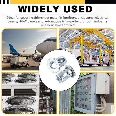 50 Packs Jack Nut 1/4''-20 Threaded Insert Petal Nuts Srew Anchor Spider Blind Fasteners Dowels for Plastic Zinc Plate Aluminum Alloy Steel Pipe Iron Sheet Hollow Plate in Kuwait