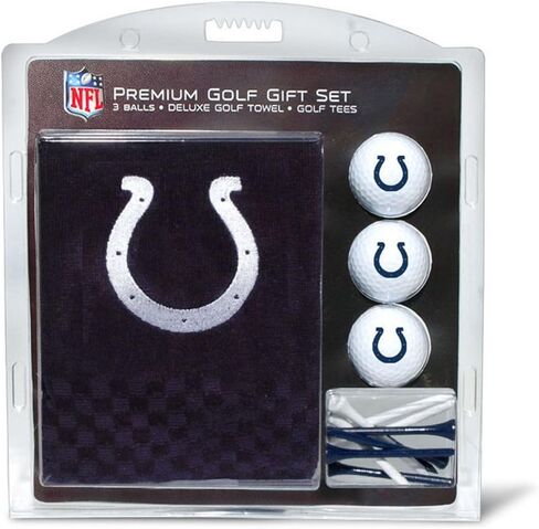 Team Golf NFL Indianapolis Colts Gift Set: Embroidered Golf Towel, 3 Golf Balls, and 14 Golf Tees 2-3/4" Regulation, Tri-Fold Towel 16" x 22" & 100% Cotton in Saudi Arabia