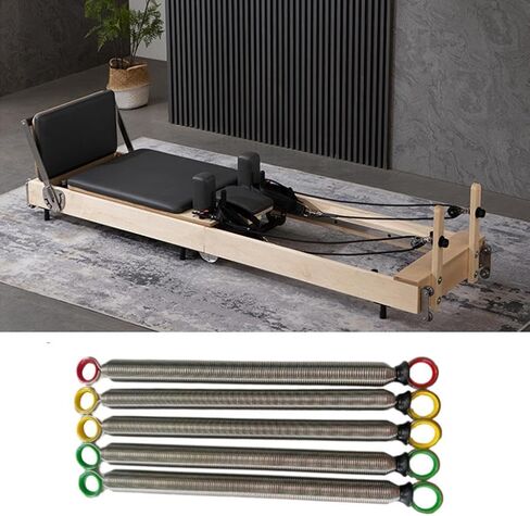 5Pcs Pilates Bed Spring, Pilates Bed Parts Repair Hardware, Fitness Accessories, Sturdy Stainless Steel Replacement Spring in Saudi Arabia