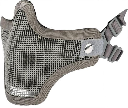 Evike Airsoft - Matrix Iron Face Carbon Steel Mesh Striker V1 Lower Half Face Pro (Color: Ranger Green) in Kuwait