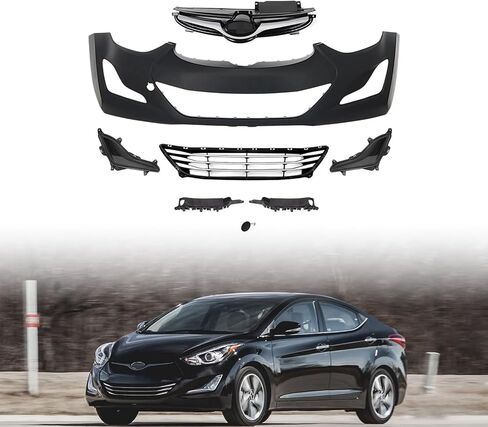 Front Bumper Cover Compatible with 2014-2017 Hyundai Accent Sedan and Hatchback HY1000201 in Saudi Arabia