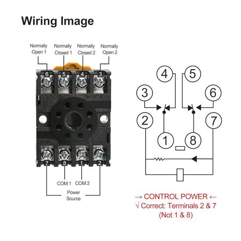 Baomain Power Relay MK2P-I 12VDC Coil DPDT 8 Pin with Plug-in Terminal Socket,for Automation and Control Systems in Kuwait