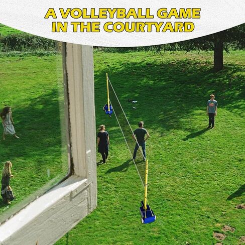 Volleyball Pole Sets, Indoor&Outdoor Volleyball Net,Badminton Net Frame Poles,Adjustable 4 Heights of 5ft-6.8ft with Wheels, Heavy Duty Volleyballs Poles for Yard Play Stadium in Saudi Arabia