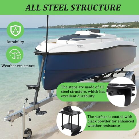 Generic Pad Staircase with Handrails Anti-Skid Protection Boat Step Capacity 450 Lbs for Boats Dock & Launching in Saudi Arabia