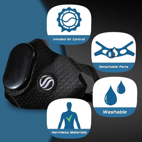 Brest Mask - Breathable Mask for Sports, Workout Endurance and Performance, High Altitude Training, Better Lung Capacity and More Effective Calories Burning, Hands-Free Workout Mask in Saudi Arabia