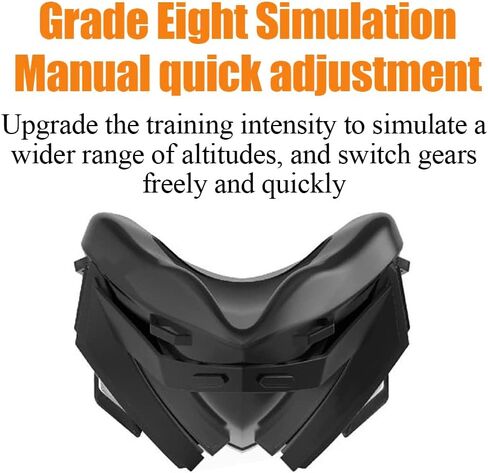 قناع اللياقة البدنية للتمرين، قناع تمرين الارتفاع مع 8 مستويات للتنفس، محاكاة تدريب الارتفاع، مدخل هواء عالي التدفق مزدوج الجانب، للعدائين وراكبي الدراجات والرياضيين in Kuwait