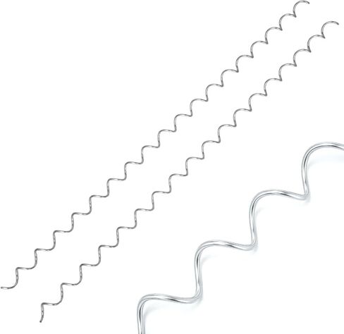 50 قطعة من أقفاص التراب الحلزونية، 36 بوصة × 2 بوصة 9ga سلك حلزوني من الصلب المجلفن لقفص التراب لتثبيت وتوصيل قفص التراب، حلزونات التراب لمشاريع الحدائق الخارجية in Kuwait