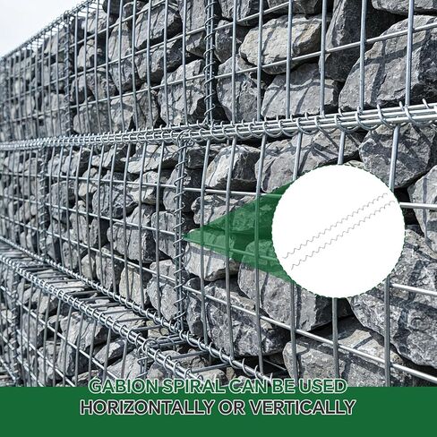 50 قطعة من أقفاص التراب الحلزونية، 36 بوصة × 2 بوصة 9ga سلك حلزوني من الصلب المجلفن لقفص التراب لتثبيت وتوصيل قفص التراب، حلزونات التراب لمشاريع الحدائق الخارجية in Kuwait