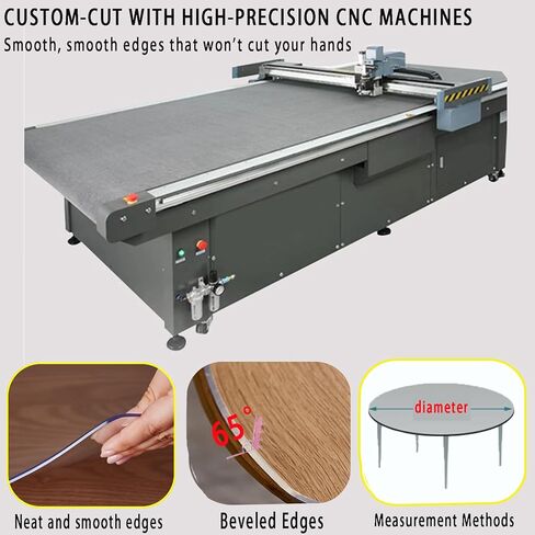 واقي غطاء طاولة شفاف، بساط مكتب من البلاستيك PVC، وسادة مكتب مستديرة مقاومة للماء مقاس 37 بوصة، مفرش طاولة سهل التنظيف مقاس 1.5 مم لطاولات القهوة، مكتب الكتابة، حجم غرفة الطعام قابل للتخصيص in Kuwait