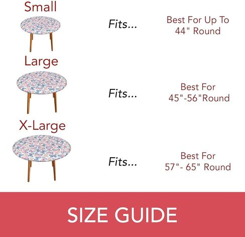 Covers For The Home Deluxe Elastic Edged Flannel Backed Vinyl Fitted Table Cover - Butterfly - Extra Large Round Oblong Oval - Fits Tables up to 57" - 65" in Kuwait