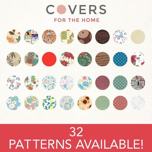 Covers For The Home Deluxe Elastic Edged Flannel Backed Vinyl Fitted Table Cover - Butterfly - Extra Large Round Oblong Oval - Fits Tables up to 57" - 65" in Kuwait