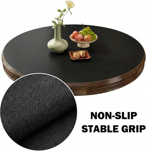 مفرش طاولة جلدي دائري - وسادة طاولة مقاومة للماء والحرارة، واقي طاولة غير قابل للانزلاق لطاولة الطعام وطاولة القهوة والمطبخ، غطاء طاولة مستديرة سهل التنظيف للاستخدام المنزلي والخارجي (31.5 بوصة × 31.5 بوصة) in Kuwait