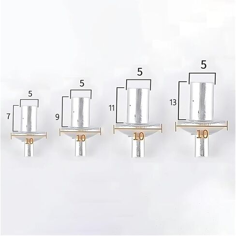 Hammer Rivets 10-500PCS Expanding Blowout Rivets Round Head Blowout Rivets Blossom Rivets Blowout Rivets Hammer Hammered Aluminium Rivets(200Pcs,5X7mm) in Saudi Arabia