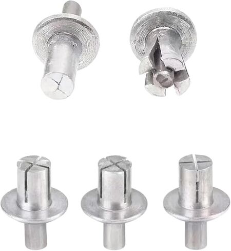 Hammer Rivets 30/50/100pcs Aluminum Expansion Rivets Hammer Drive Piercing Rivets with Stainless Steel Rod for Fastening(50PCS,5x11mm) in Saudi Arabia