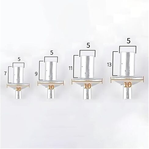 Hammer Rivets 10-500PCS Hammer Drive Expansion Aluminum Nail Head Piercing Rivets Gypsum Board Hollow Wall Expansion Aluminum Nails Fasteners(30PCS,5X11mm) in Saudi Arabia