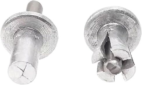 Hammer Rivets 50PCS Round Head Aluminum Core Rivets Knock Type Small Tapping Screws Fasteners Expansion Aluminum Rivets Shock Rivet(5x7mm) in Saudi Arabia