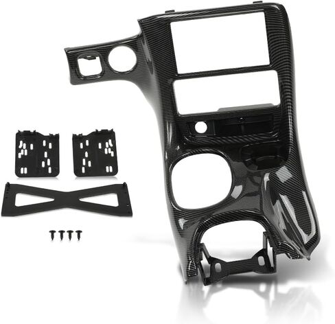 PIT66 Dash Bezel Kit Double Din Center Radio Compatible with Chevy Corvette C5 1997-2004 10407815 Carbon Fiber Black in Kuwait