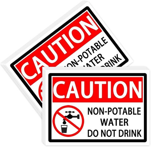Non Potable Symbol Stickers Not for Drinking Water Labels, 3.5×5 Inch Adhesive Do Not Drink Safety Danger Caution Labels Indoor or Outdoor Use(10 Pcs) in Saudi Arabia