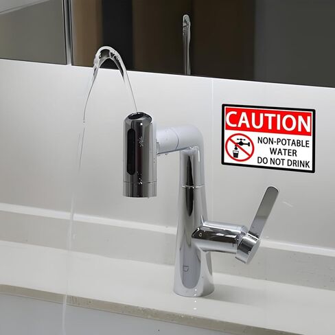Non Potable Symbol Stickers Not for Drinking Water Labels, 3.5×5 Inch Adhesive Do Not Drink Safety Danger Caution Labels Indoor or Outdoor Use(10 Pcs) in Saudi Arabia