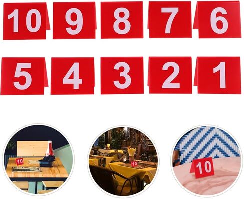 Double-Sided Acrylic Table Number Cards 1-25 Clear for Restaurants Weddings Offices Hotels Minimalist Table Signs Easy to Clean in Saudi Arabia