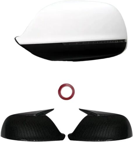 Side Wing Rear View Mirror Cover Case Caps Compatible with Q5 SQ5 8R 2009 2017 Q7 4L Facelift 2010 2015 in Saudi Arabia