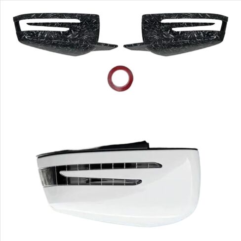 Carbon Black Side Rearview Mirror Cover Caps Compatible with C GLC S E Class W176 W246 W204 W212 W221 C117 X204 in Saudi Arabia