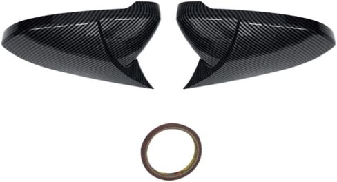 Side Rear View Mirror Cover Caps 2 Pcs 7.5 R GTD Base Compatible with MK6 MK7 2009 2020 Gloss Black Tuning in Saudi Arabia