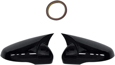Side Rear View Mirror Cover Caps 2 Pcs 7.5 R GTD Base Compatible with MK6 MK7 2009 2020 Gloss Black Tuning in Saudi Arabia