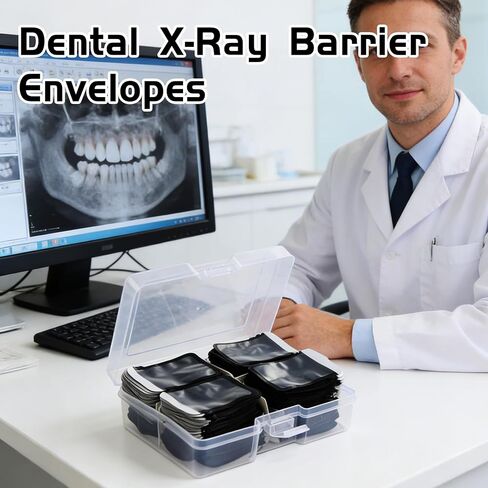 Dental X-Ray Barrier Envelopes Sleeve Disposable Protective Sleeves 31 * 41mm Sensor Cover Bag for Digital Phosphor Plate Imaging Sensor Supplies 500Pcs(Size2) in Kuwait