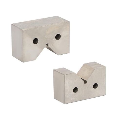 findmall Cast Iron V-Block Set - 2" x 1-1/4" x 3/4" Matched Pair - Machinist Grade Tooling for Milling, Inspection and Layout in Kuwait