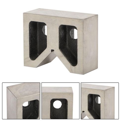 findmall Matched Pair 3" Cast Iron V Blocks with 90° V-Groove - 3" x 1-5/16" x 2-3/8" Accuracy Ground for Machining, Inspection in Kuwait