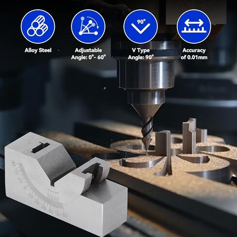 Micro Adjustable Angle Gauge Angle V Block V Block Milling Lathe Alloy Steel High Accuracy for Milling Machine in Saudi Arabia