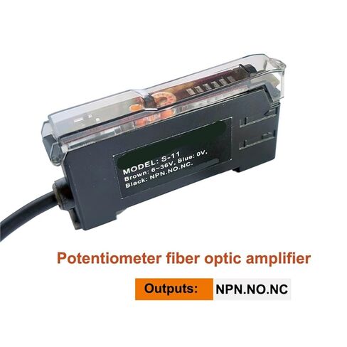 Economic Type Potentiometer Adjustment Fiber Amplifier NPN PNP 12-24VDC E3X-NA11 E3X-NA41 Fiber Sensor(S-11 NPN.NO.NC) in Saudi Arabia