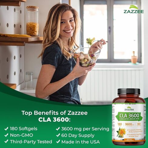 Zazzee Active Lifestyle Support Bundle | Organic Beet Root Capsules & High Strength Conjugated Linoleic Acid Softgels | Non-GMO & ISO Lab Tested (60 Servings Each) in Saudi Arabia
